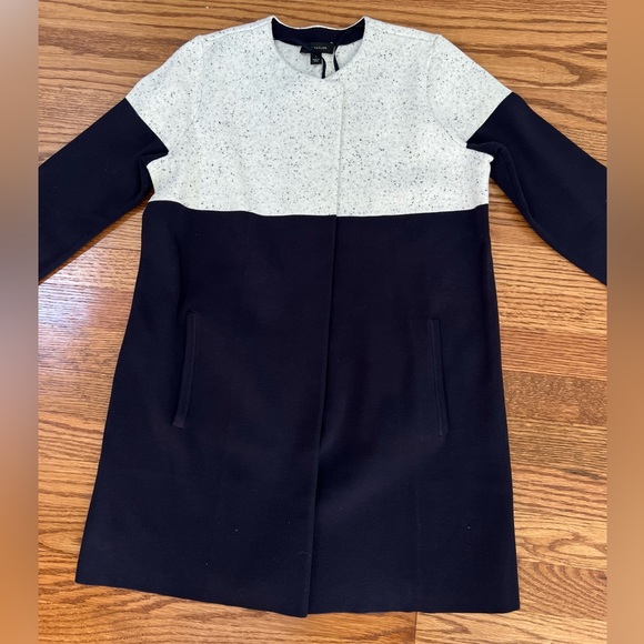 NWOT Ann Taylor Colorblock Long Jacket Cardigan - Picture 2 of 5